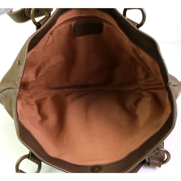 Maurizio Taiuti ITALY HUSKY BROWN REAL LEATHER SHOULDER BAG PURSE TOTE HANDBAG - Picture 7 of 12